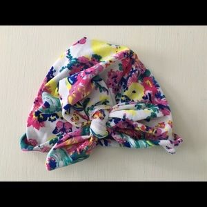 Super Soft Baby Tied Scarf Hat - Floral